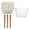 Casafield Indoor Planter with Stand, Floor Planter with Wood Legs, Large Plant Pot Cover Basket with Liner for Houseplants, Flower Pots and Trees